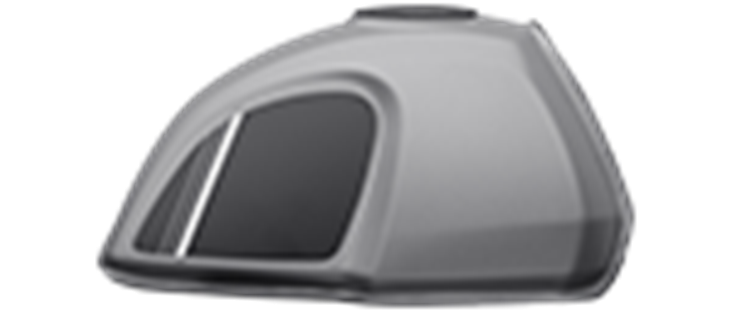 Afbeelding van FUEL TANK WITH STICKER GRAVEL GREY E4